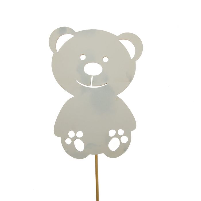 Топпер «Мишка», белый, 8,5х32 см