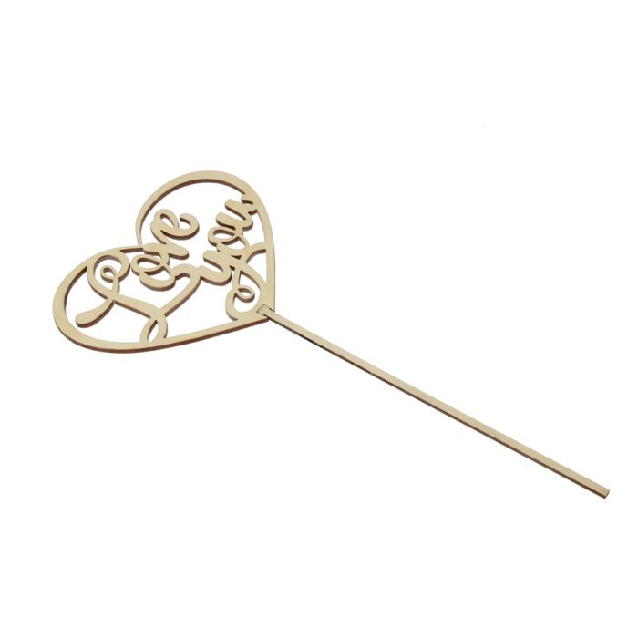 Топпер «Love you», натуральный, 12,5х30 см