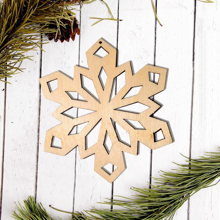 Подвеска "Снежинка №3", фанера 4 мм