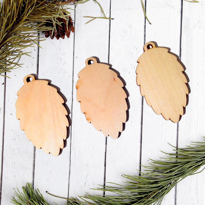 Подвеска "Шишка" 3 шт., фанера 4 мм