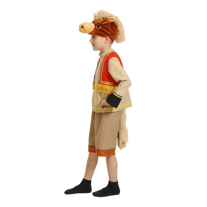 Карнавальный костюм "Конёк-горбунок", маска, рубаха с жилетом, бриджи, рост 98-128 см