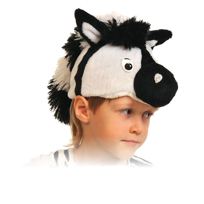 Маска "Зебренок", плюш, р-р 53-55