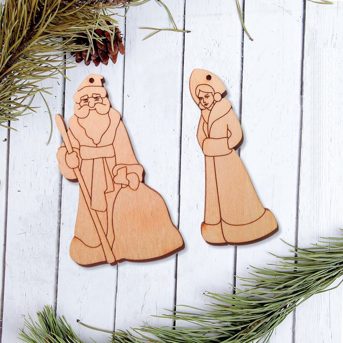 Зимний набор №5 "Дед Мороз и Снегурочка" 2 шт.