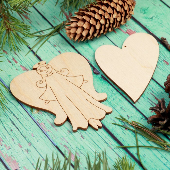 Набор подвесок №11 "Сердечко и ангел"