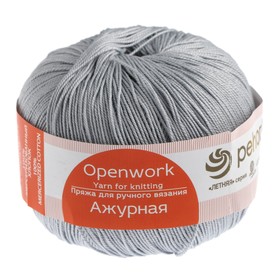 

Пряжа "Ажурная" 100% мерсеризованный хлопок 280м/50гр (08-Св.Серый)