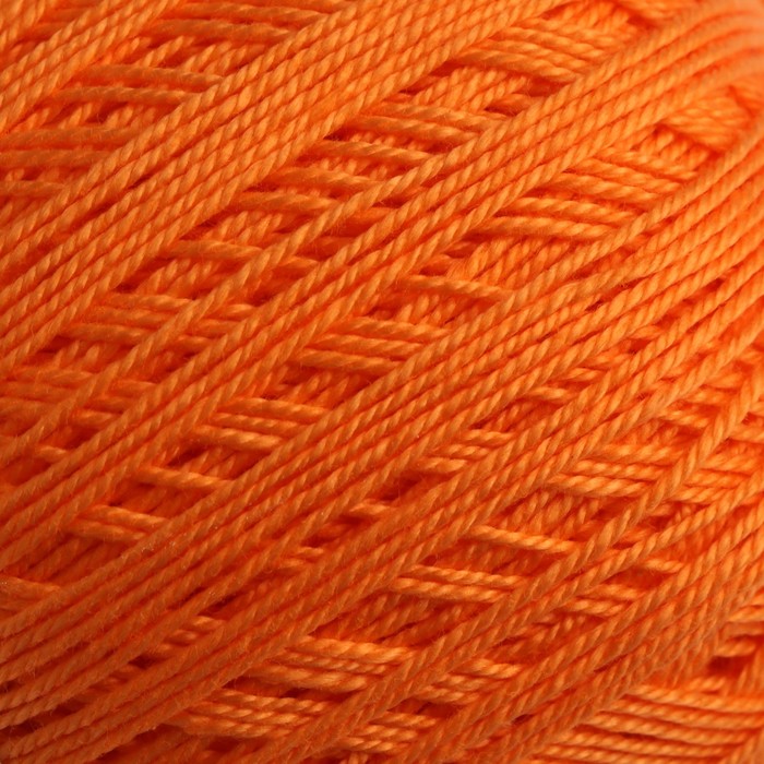 Пряжа "Ажурная" 100% мерсеризованный хлопок 280м/50гр (485-Жёлтооранжевый)