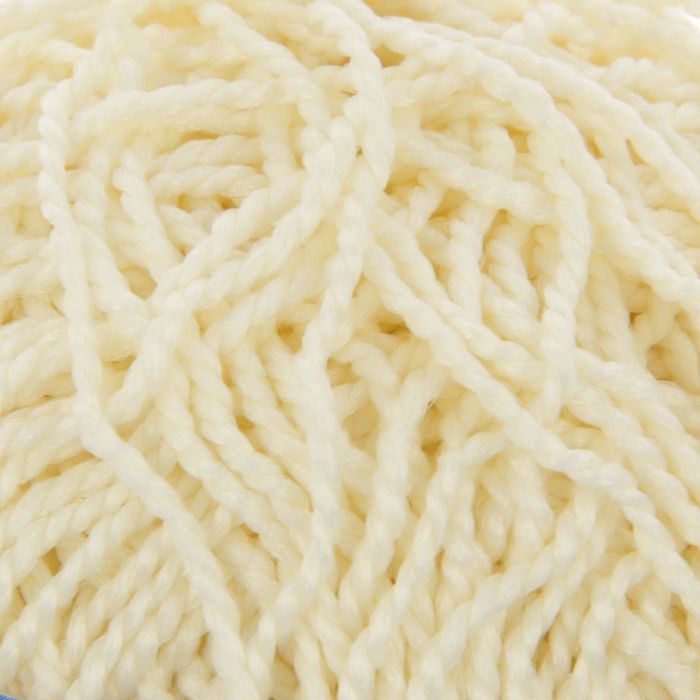 Пряжа "Веревочная" 100% полиэфир 130м/50гр  (03-Молочный)