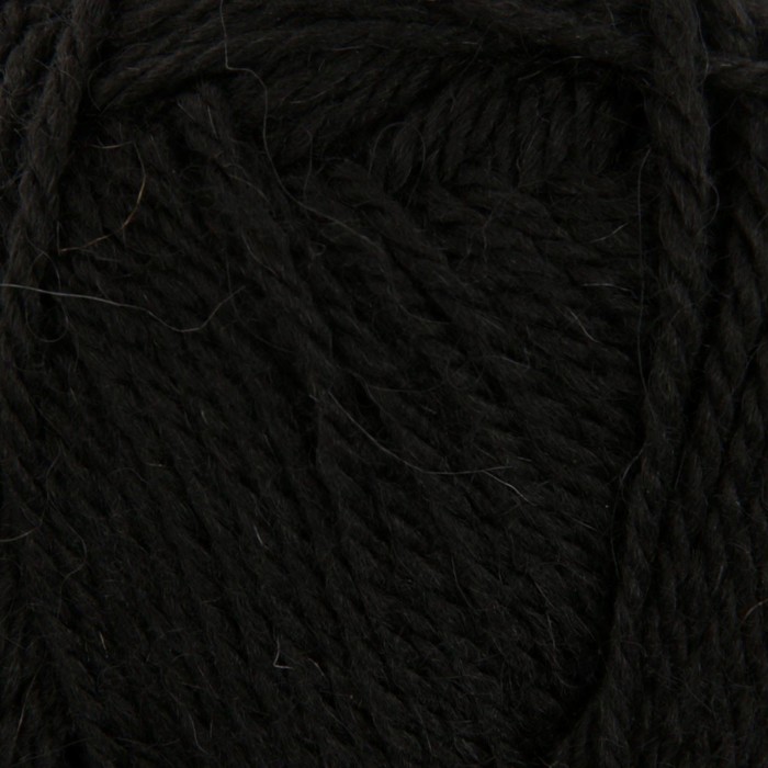 Пряжа "Конкурентная" 50% имп.шерсть, 50% акрил 250м/100гр (02-Черный)