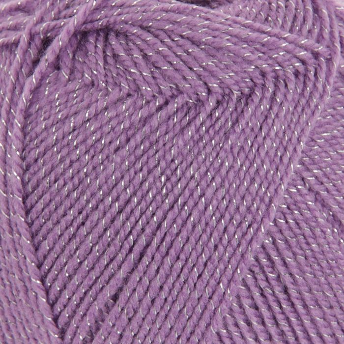 Пряжа "Мерцающая" 96% акрил высокообъемный, 4% метанит 430м/100гр (179-Фиалка)