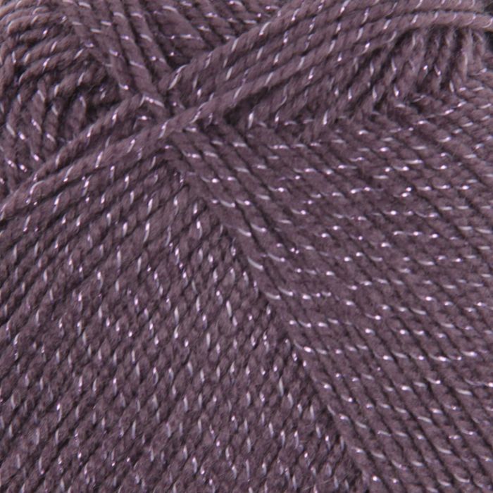 Пряжа "Мерцающая" 96% акрил высокообъемный, 4% метанит 430м/100гр (484-Баклажан)