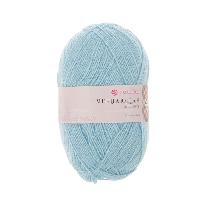 Пряжа "Мерцающая" 96% акрил высокообъемный, 4% метанит 430м/100гр (519-Венерин башм.)