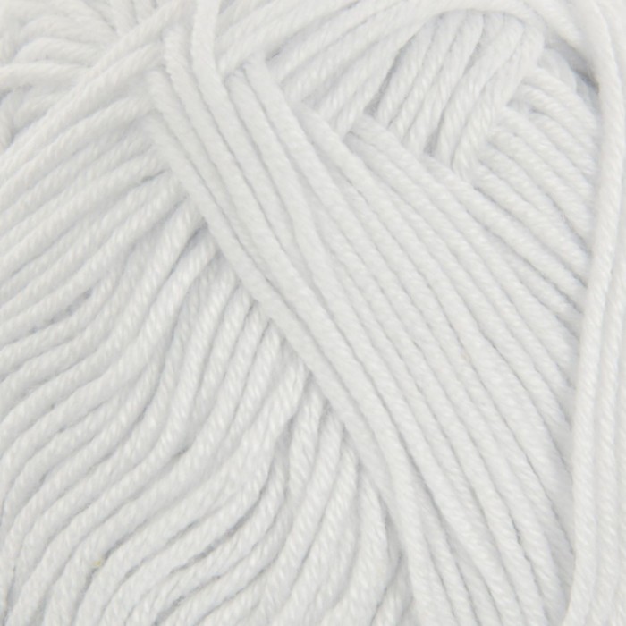 Пряжа "Нежная" 50% хлопок, 50% акрил 165м/50гр (01-Белый)