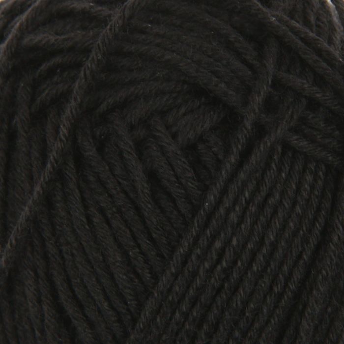 Пряжа "Нежная" 50% хлопок, 50% акрил 165м/50гр (02-Черный)