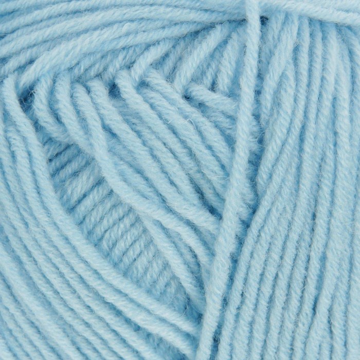 Пряжа "Перспективная" 50% мериносовая шерсть, 50% акрил объёмный 270м/100гр (05-Голубой)