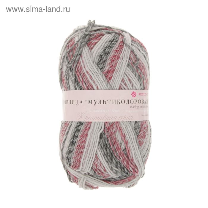 

Пряжа "Ровница Мультиколоровая" 50% шерсть, 50% акрил 400м/200гр (715 М)