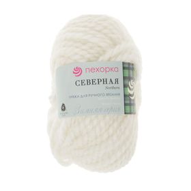 

Пряжа "Северная" 30% ангора,30% п/тонкая шерсть,40% акрил объёмный 50м/50гр (01-Белый)