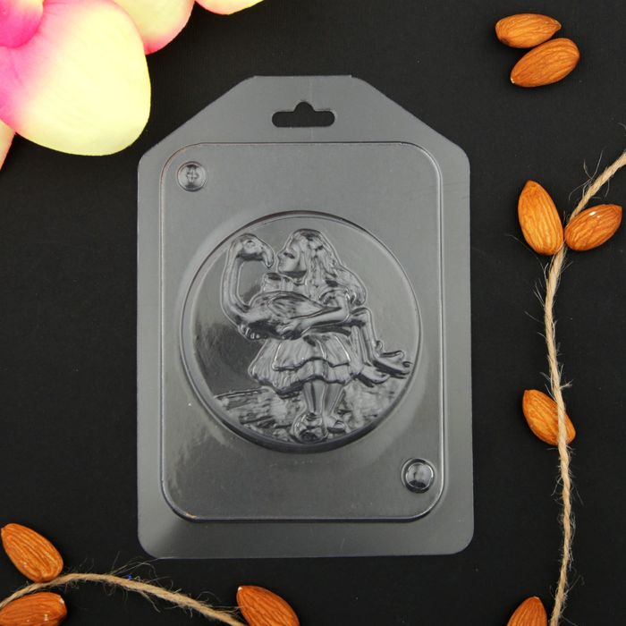 Пластиковая форма для мыла "Алиса в стране чудес" р-р готового мыла 7х7 см