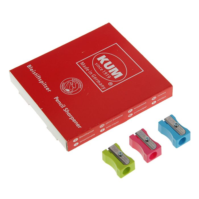 Точилка 1 отверстие Kum прямоугольная, микс цветов K-100-1 Pop