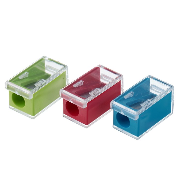 Точилка 1 отверстие с контейнером Kum (для коcметических карандашей) красный K-Mikro K1