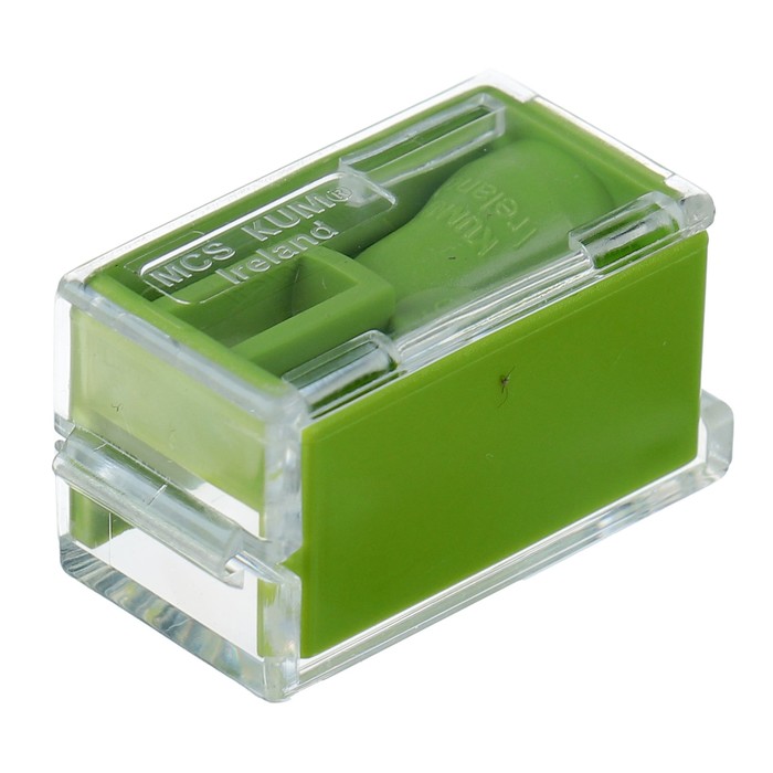 Точилка 1 отверстие с контейнером Kum (для коcметических карандашей) красный K-Mikro K1