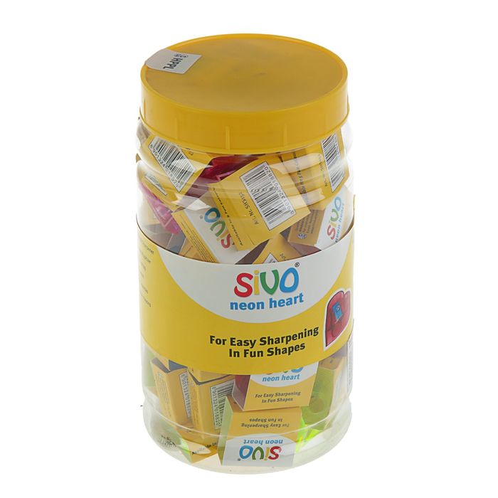 Точилка 1 отверстие Sivo Heart , микс*5 цветов SV-6034HT