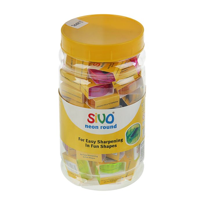 Точилка 1 отверстие Sivo Round , микс*4 цвета SV-6034RU