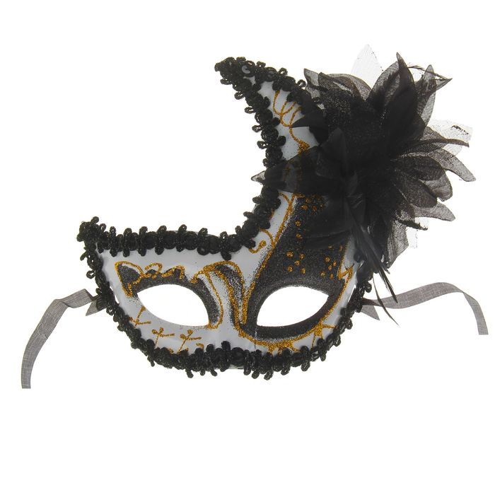 Карнавальная маска "Эйфория" с цветком