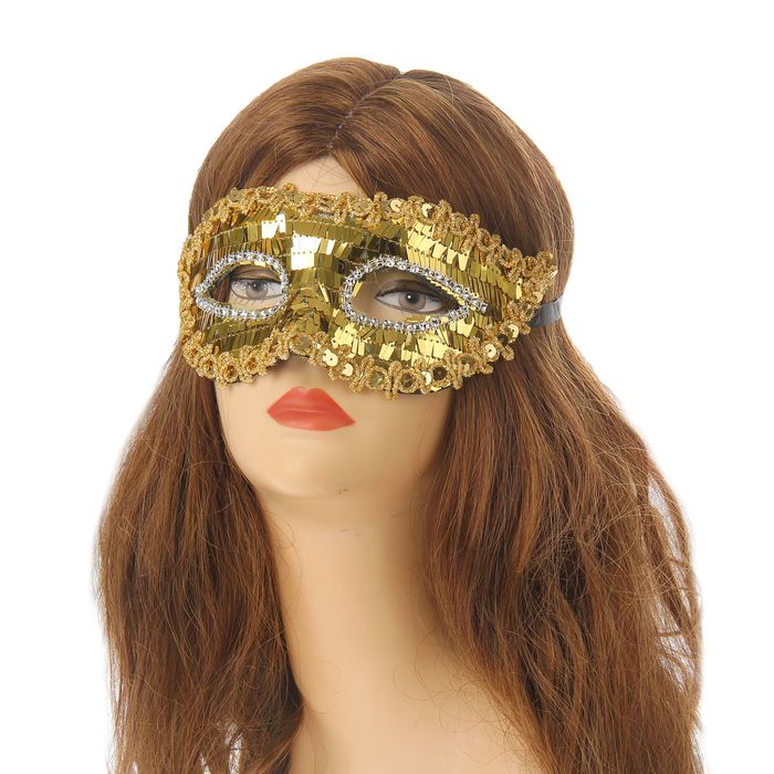 Карнавальная маска "Венеция", цвет золото