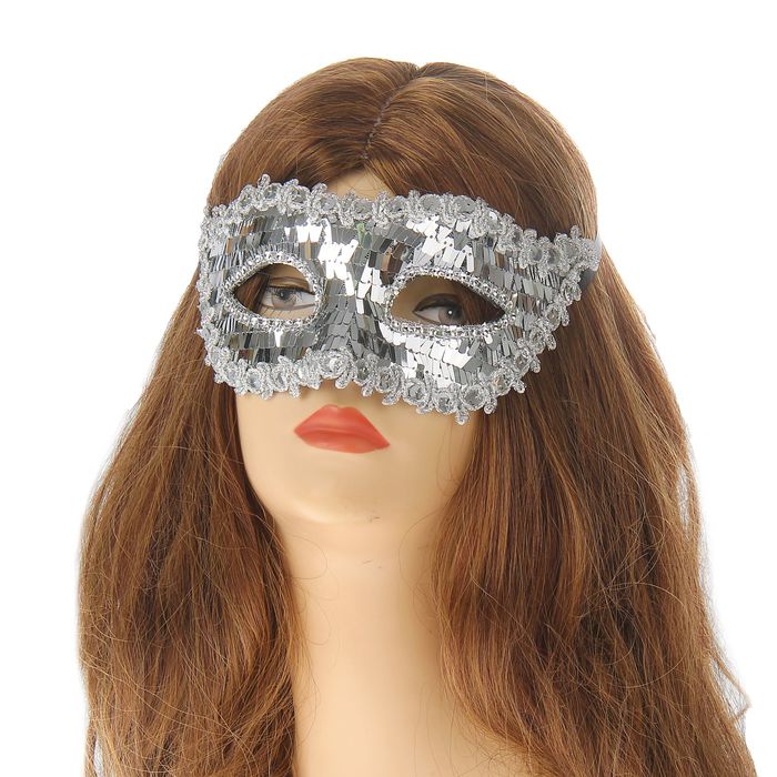 Карнавальная маска «Венеция», цвет серебряный