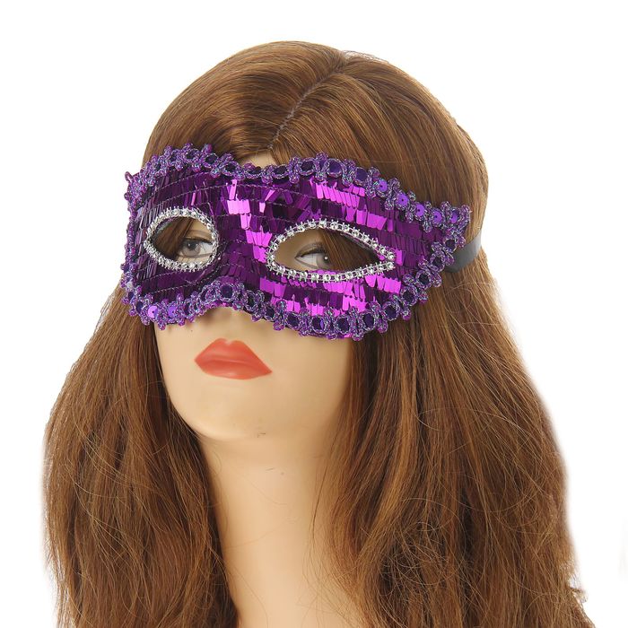 Карнавальная маска "Венеция", цвет фуксия