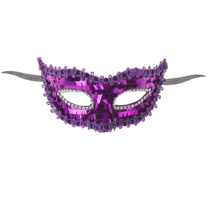 Карнавальная маска "Венеция", цвет фуксия
