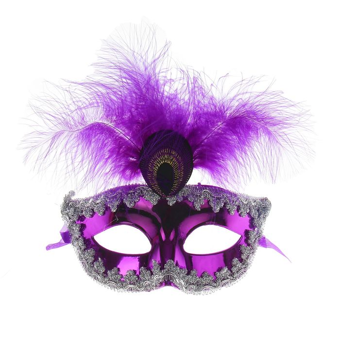 Карнавальная маска "Сияние", цвет фиолетовый