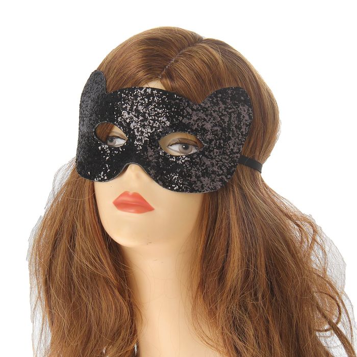 Карнавальная маска "Кошка", цвет черный