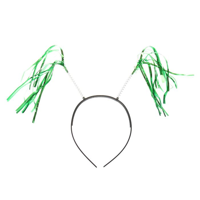 Карнавальный ободок "Помпоны", цвет зеленый