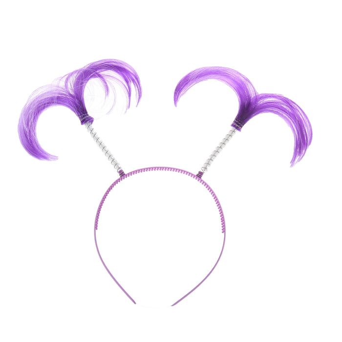 Карнавальный ободок "Хвостики", цвет сиреневый
