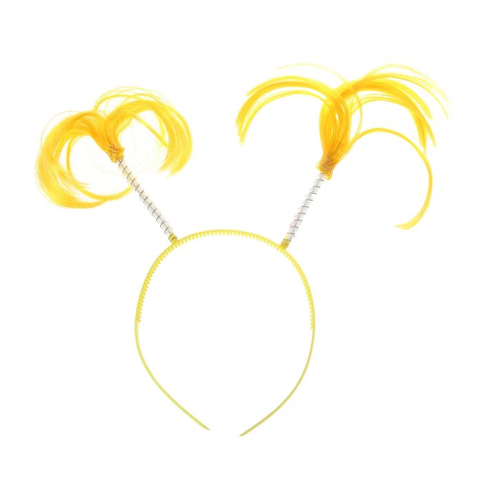 Карнавальный ободок "Хвостики", цвет желтый