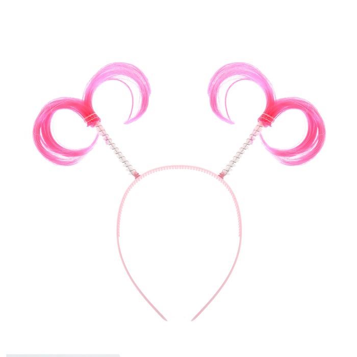 Карнавальный ободок "Хвостики", цвет розовый