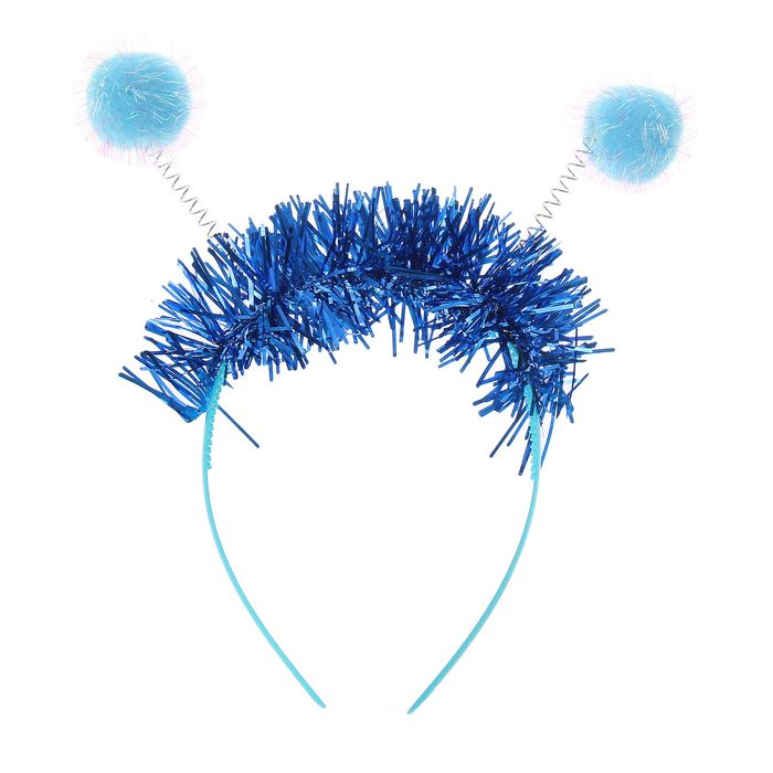 Карнавальный ободок "Бомбошки", цвет синий