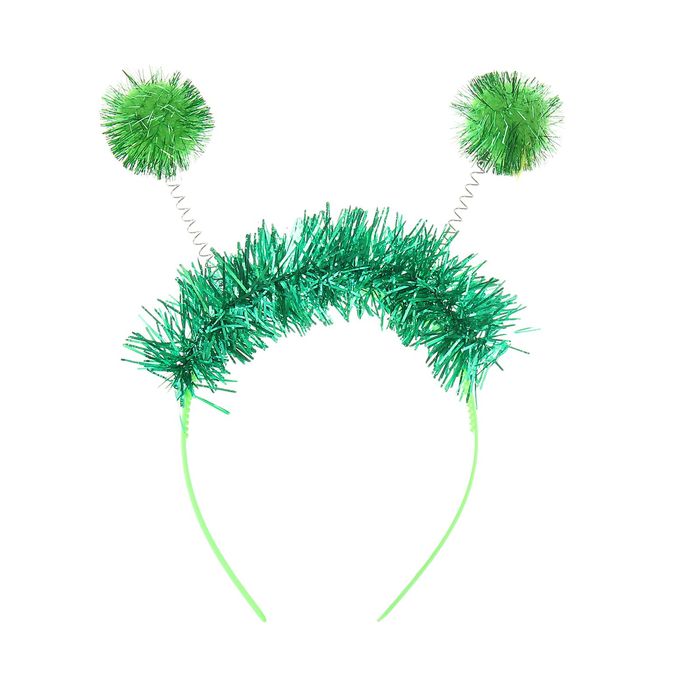 Карнавальный ободок "Бомбошки", цвет зелёный