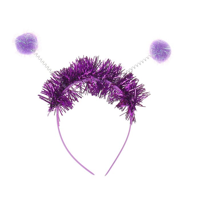 Карнавальный ободок "Бомбошки", цвет сиреневый