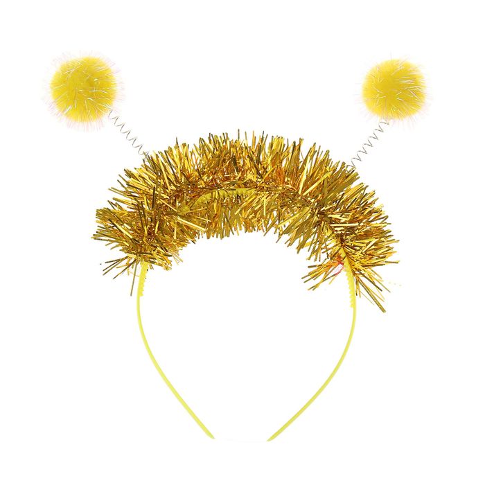 Карнавальный ободок "Бомбошки", цвет жёлтый