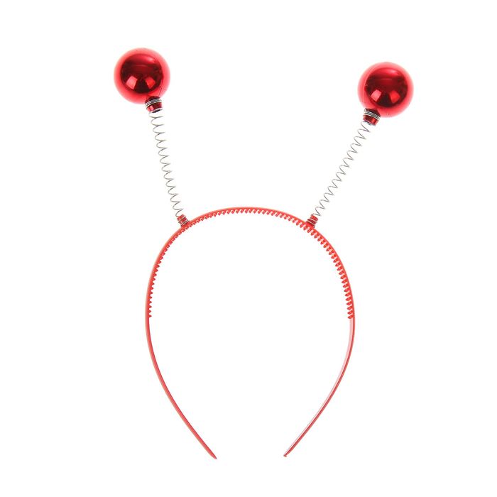 Карнавальный ободок "Шарики", цвет красный