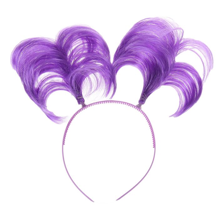 Карнавальный ободок "Хвостики" объемные, цвет сиреневый