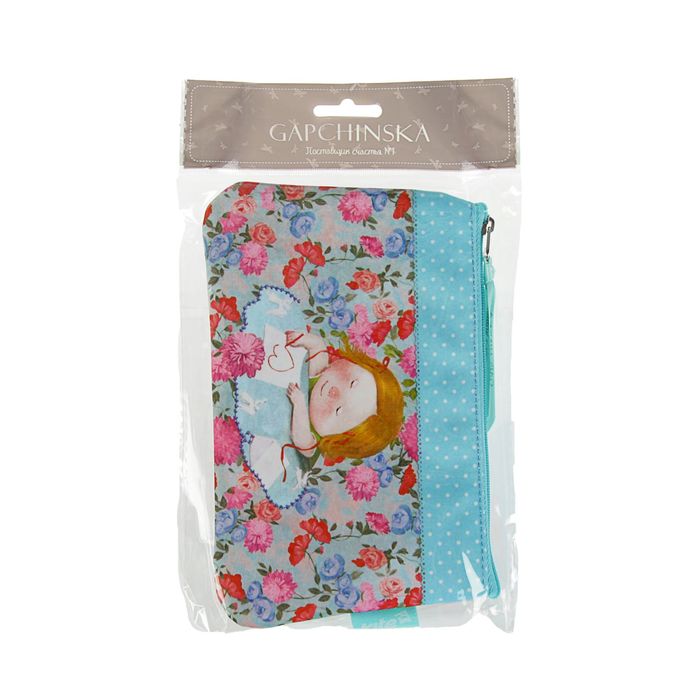 Пенал мягкий 1 отделение плоский Gapchinska 660 GP-2, 125 х 190 мм, голубой