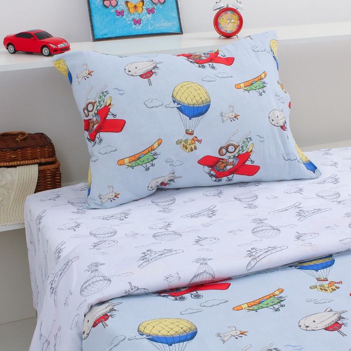 Постельное бельё "Этелька" 1,5 сп Авиатор 143*215 см, 150*214 см, 50*70 см -1 шт, 100% хлопок, бязь 125 г