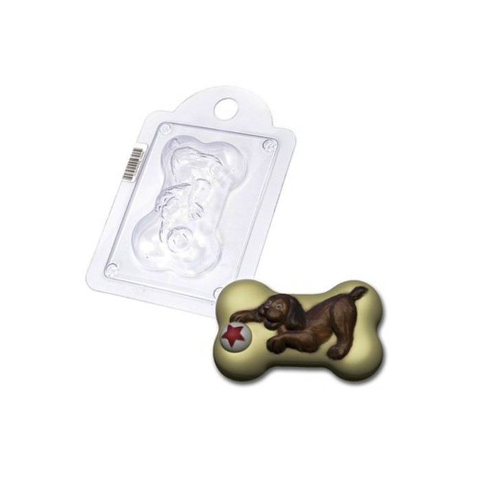 Пластиковая форма для мыла "Собачья радость" 8,5х4х2 см