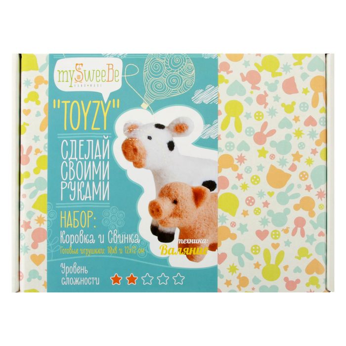 Набор для создания игрушки "Коровка и Свинка"