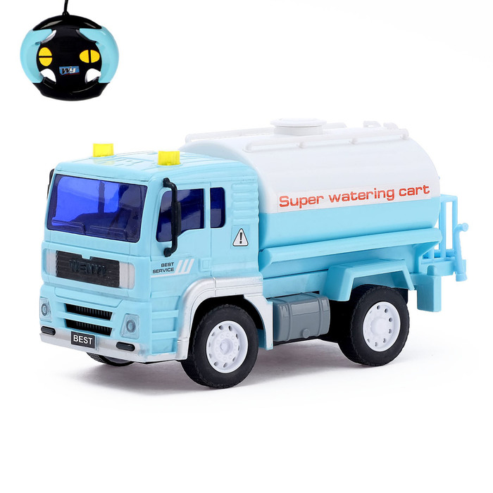 Машина радиоуправляемая "Цистерна", работает от батареек, масштаб 1:20, свет