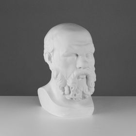 Гипсовая фигура, голова Сократа «Мастерская Экорше», 20 х 20 х 38,5 см