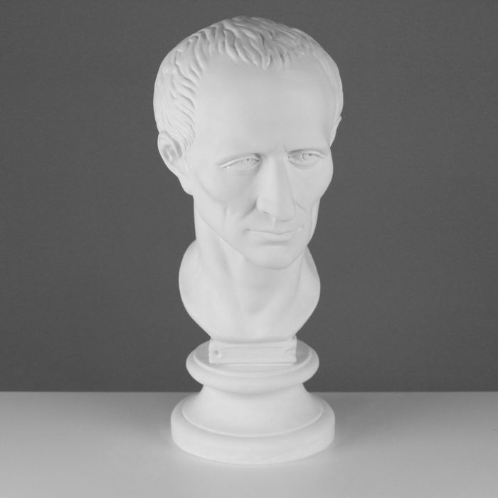 Гипсовая фигура, голова Цезаря «Мастерская Экорше», 20 х 27 х 52 см